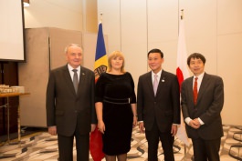 Moldovan president attends ceremony of inauguration of Japanese embassy