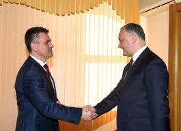 President Igor Dodon and Transnistrian region leader Vadim Krasnoselsky had a working meeting in Bender today