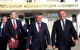 President Igor Dodon and Transnistrian region leader Vadim Krasnoselsky had a working meeting in Bender today