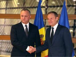 Igor Dodon, Președintele Republicii Moldova a avut o întrevedere cu Donald Tusk, președintele Consiliului European