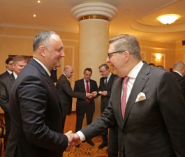 Igor Dodon a avut o întrevedere cu ambasadorii statelor-membre ale Uniunii Europene, acreditați la Chișinău