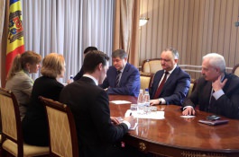 Президент встретился с председателем группы Парламентской ассамблеи ОБСЕ по Молдове