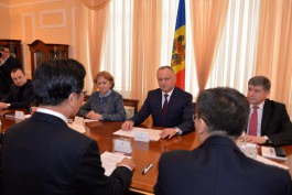 Igor Dodon a avut o întrevedere cu o delegație chineză, condusă de dl Zhang Chunxian