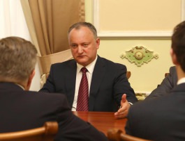 Igor Dodon, Președintele Republicii Moldova a avut o întrevedere cu Pirkka Tapiola, șeful Misiunii UE la Chișinău