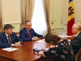 Președintele Republicii Moldova, Igor Dodon a avut o întrevedere cu Farit Muhametșin, Ambasadorul Extraordinar şi Plenipotenţiar al Federaţiei Ruse în Republica Moldova