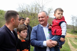 Igor Dodon a participat la deschiderea Campionatului de motocros