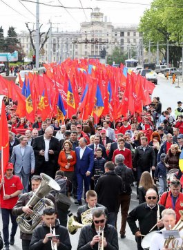 Igor Dodon, Președintele Republicii Moldova a participat la acțiunile dedicate Zilei internaționale a Solidarității Oamenilor Muncii