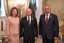 Președintele Republicii Moldova împreună cu Prima Doamnă a țării au participat la recepția de la Kremlin