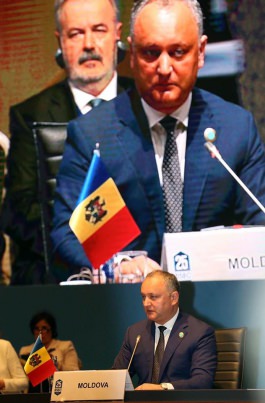 Președintele Republicii Moldova a rostit un discurs în cadrul Summitului Aniversar al Organizației Cooperării Economice a Mării Negre
