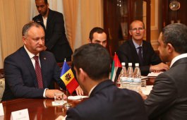 Președintele Republicii Moldova, Igor Dodon a avut o întrevedere cu Ministrul Afacerilor Externe şi Cooperării Internaţionale al Emiratelor Arabe Unite, Şeicul Abdullah bin Zayed Al Nahyan