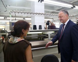 Șeful statului a vizitat întreprinderea de textile „Tricon”din Cahul  