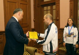 Igor Dodon a felicitat sportivii care au obținut rezultate remarcabile în cadrul a două Campionate Europene  