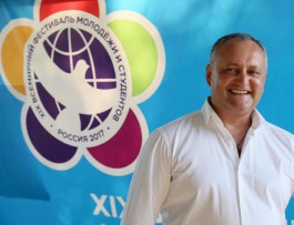 Președintele Republicii Moldova, Igor Dodon, a participat la forumul de pregătire pentru Festivalul Mondial al Tinerilor și Studenților - ediția a XIX-a