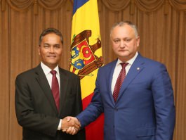 Igor Dodon, Președintele țării a avut o întrevedere cu dl Diar Nurbintoro, Ambasador al Republicii Indonezia în Republica Moldova, cu reşedinţa la Bucureşti