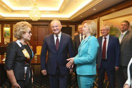 President of the country Igor Dodon held a meeting with Chairwoman of the Federation Council, Valentina Matvienko