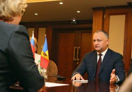 President of the country Igor Dodon held a meeting with Chairwoman of the Federation Council, Valentina Matvienko