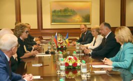 President of the country Igor Dodon held a meeting with Chairwoman of the Federation Council, Valentina Matvienko