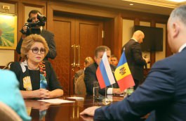 Igor Dodon, președintele țării a avut o întrevedere cu Preşedintele Consiliului Federaţiei al Adunării Federale a Federaţiei Ruse, Valentina Matvienko