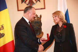 The President of Moldova presented high state awards in Moscow