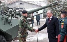 Igor Dodon a participat la aniversarea a 26-a de la formarea Brigăzii 3 Infanterie Motorizată „Dacia” a Armatei Naționale