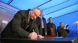 Igor Dodon a participat la lansarea lucrărilor de construcție a unui centru cultural-educaţional la Ceadîr-Lunga