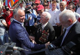 Președintele Igor Dodon a participat la Marșul solidarității oamenilor muncii