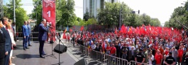 Președintele Igor Dodon a participat la Marșul solidarității oamenilor muncii