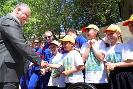 Igor Dodon a participat la ceremonia de inaugurare a două complexuri sportive din localitățile Congaz și Copceac din UTA Găgăuzia