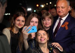 Igor Dodon a participat la concertul festiv organizat cu prilejul aniversării a 73-a a Marii Victorii