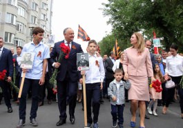 Președintele Republicii Moldova, Igor Dodon, a participat la acţiunile organizate cu prilejul Zilei Victoriei 