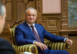 Igor Dodon a avut o întrevedere cu Rimantas Latakas în legătură cu încheierea mandatului de Ambasador în țara noastră