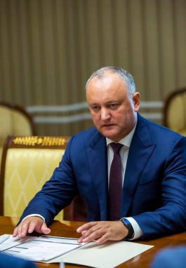  Igor Dodon a avut o întrevedere cu o delegaţie din Rusia condusă de Andrei Nazarov