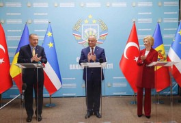 Igor Dodon și Recep Tayyip Erdoğan au efectuat o vizită în Găgăuzia