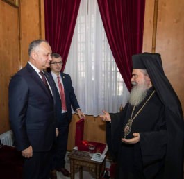 Șeful statului a avut o întrevedere cu ÎPS Theophilos III Patriarhul Ierusalimului şi al Întregii Palestine