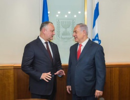 Președintele Moldovei a avut o întrevedere cu prim-ministrul Israelului