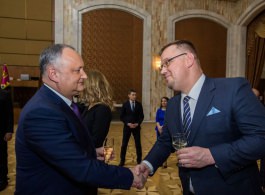 Președintele Republicii Moldova a participat la recepția oferită corpului diplomatic 