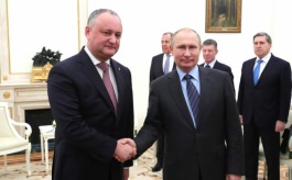 Igor Dodon a avut o întrevedere cu Vladimir Putin 