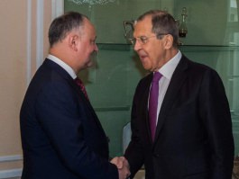 Igor Dodon a avut o întrevedere de lucru cu Serghei Lavrov