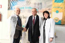 Igor Dodon visited two enterprises in northern Moldova