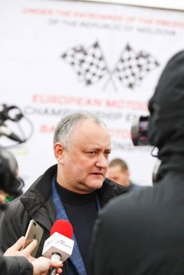 Igor Dodon a participat la deschiderea Campionatului Europei de Motocross printre juniori