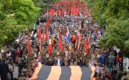 Igor Dodon a participat la marșul „Regimentul Nemuritor”