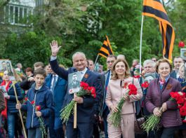 Igor Dodon a participat la marșul „Regimentul Nemuritor”