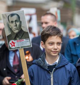 Igor Dodon a participat la marșul „Regimentul Nemuritor”