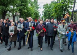 Igor Dodon a participat la marșul „Regimentul Nemuritor”