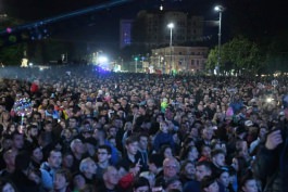 Igor Dodon a participat la concertul festiv organizat cu prilejul Zilei Victoriei 