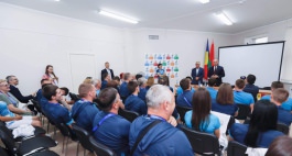 Șeful statului s-a întîlnit la Minsk cu echipa națională olimpică a Republicii Moldova