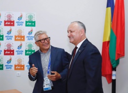 Șeful statului s-a întîlnit la Minsk cu echipa națională olimpică a Republicii Moldova