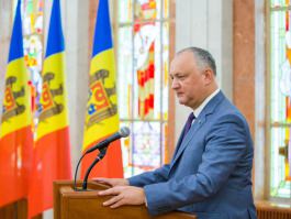 Igor Dodon a înmînat distincții de stat unui grup de sportivi și antrenori