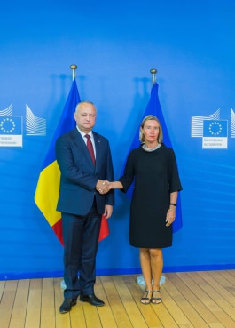 Igor Dodon a avut o întrevedere cu Federica Mogherini