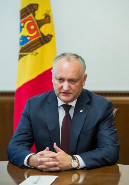 Igor Dodon a avut o întrevedere cu șeful Misiunii OSCE în Moldova